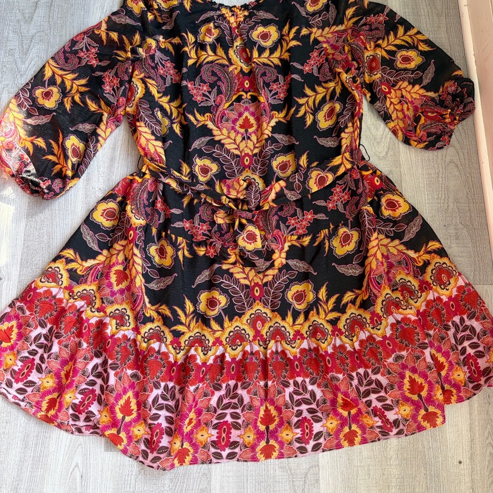 Maia Women’s Size 16 Boho Floral Dress – Plus Friendly. CAJA # 1. D